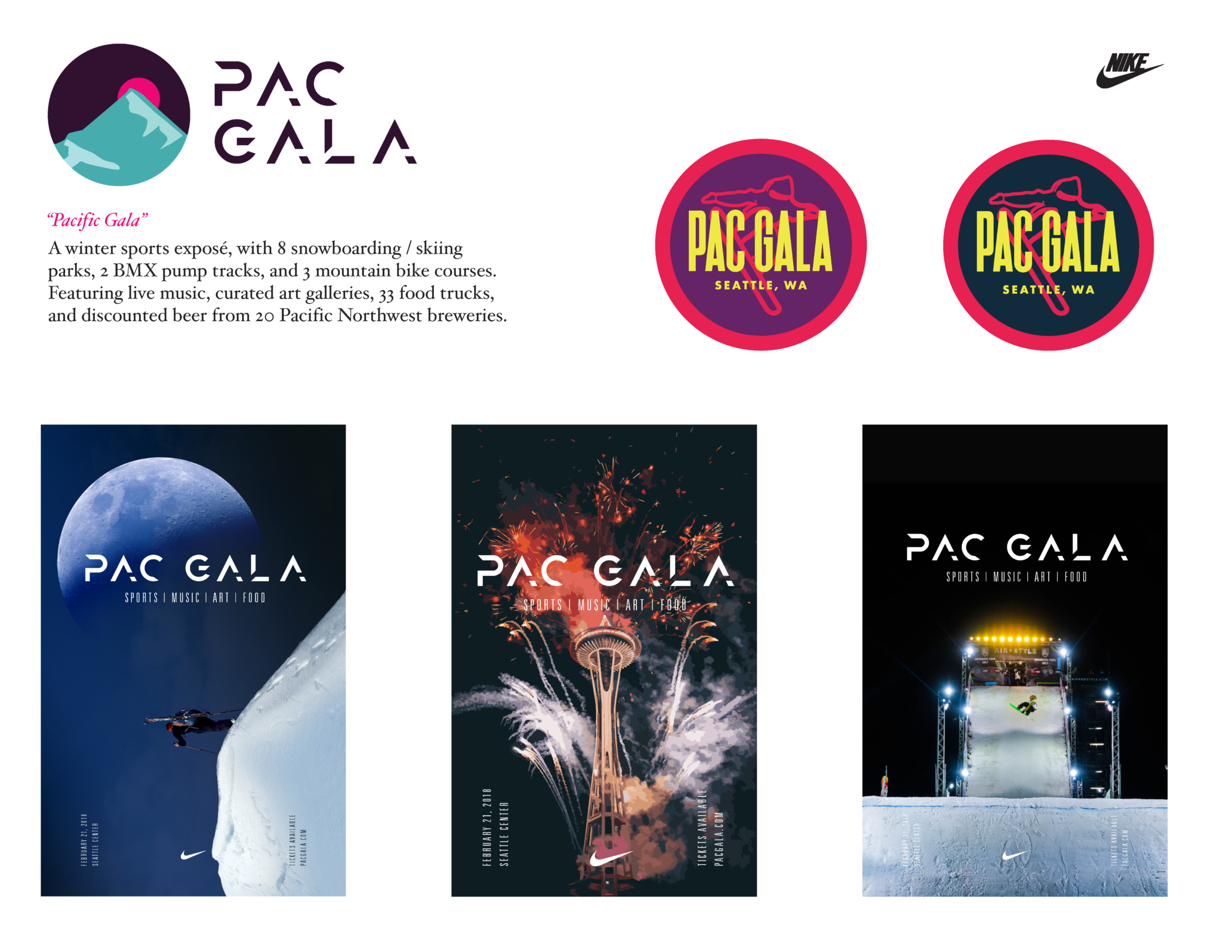 Earlier identity and poster explorations