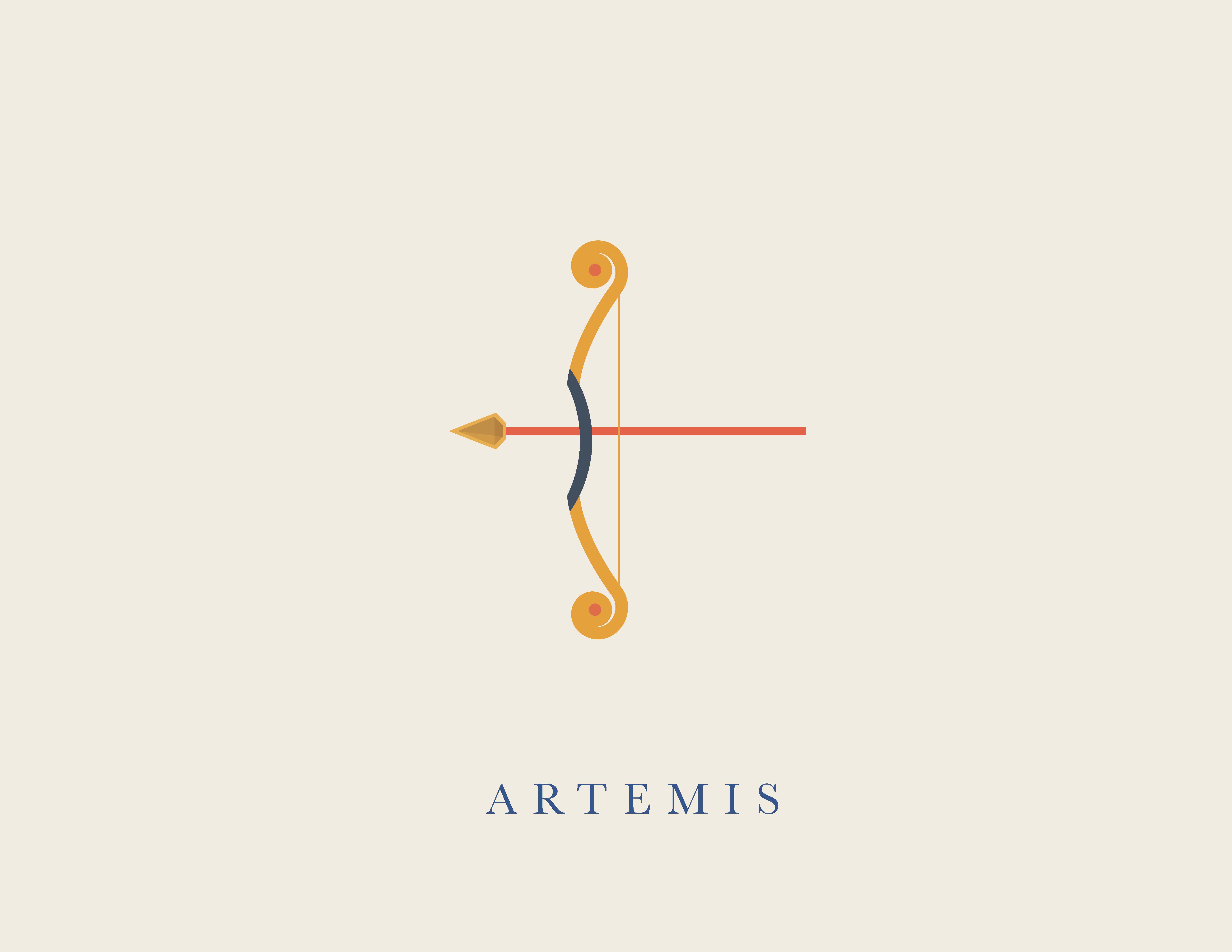 Artemis bow and arrow symbol