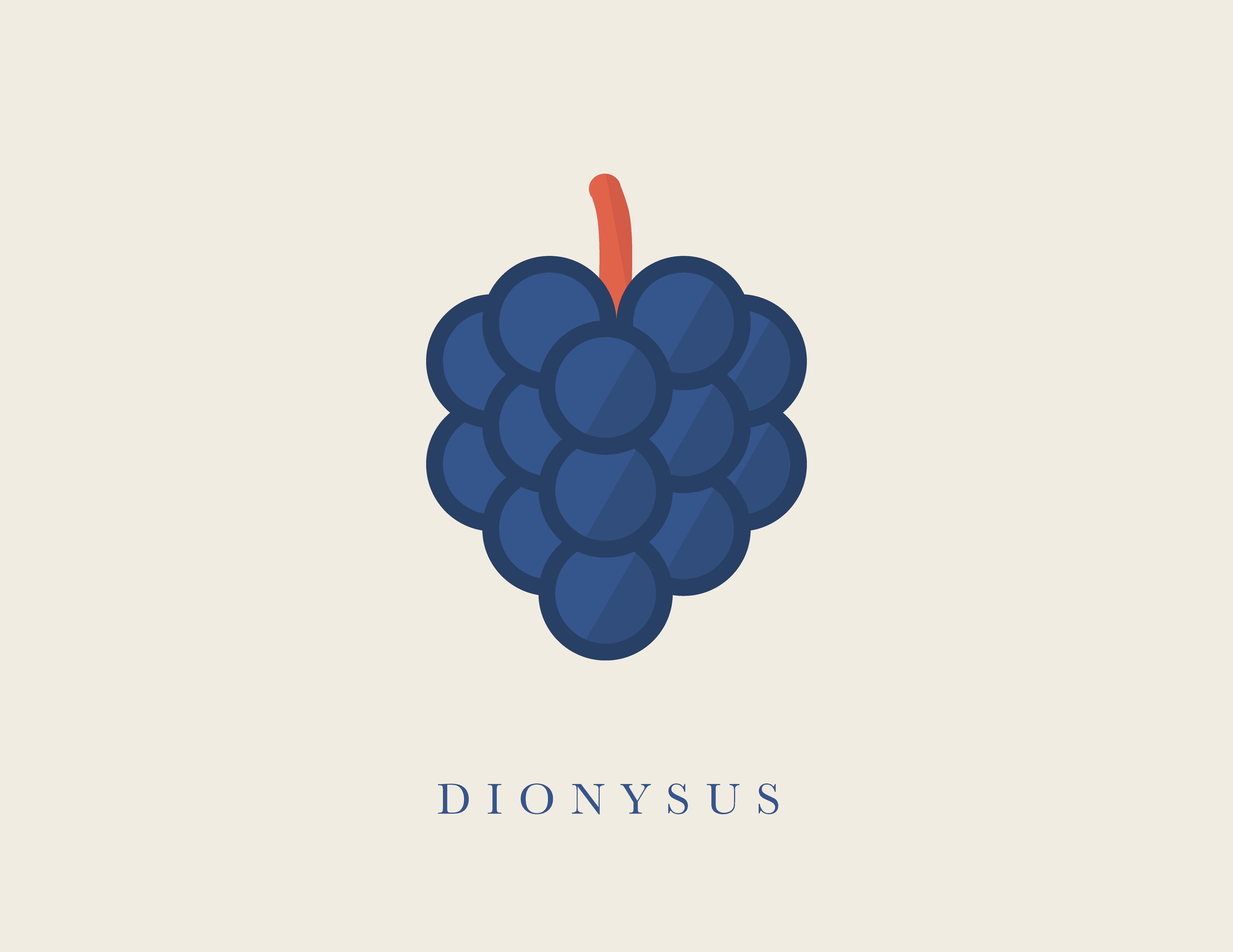 Dionysus grapes symbol