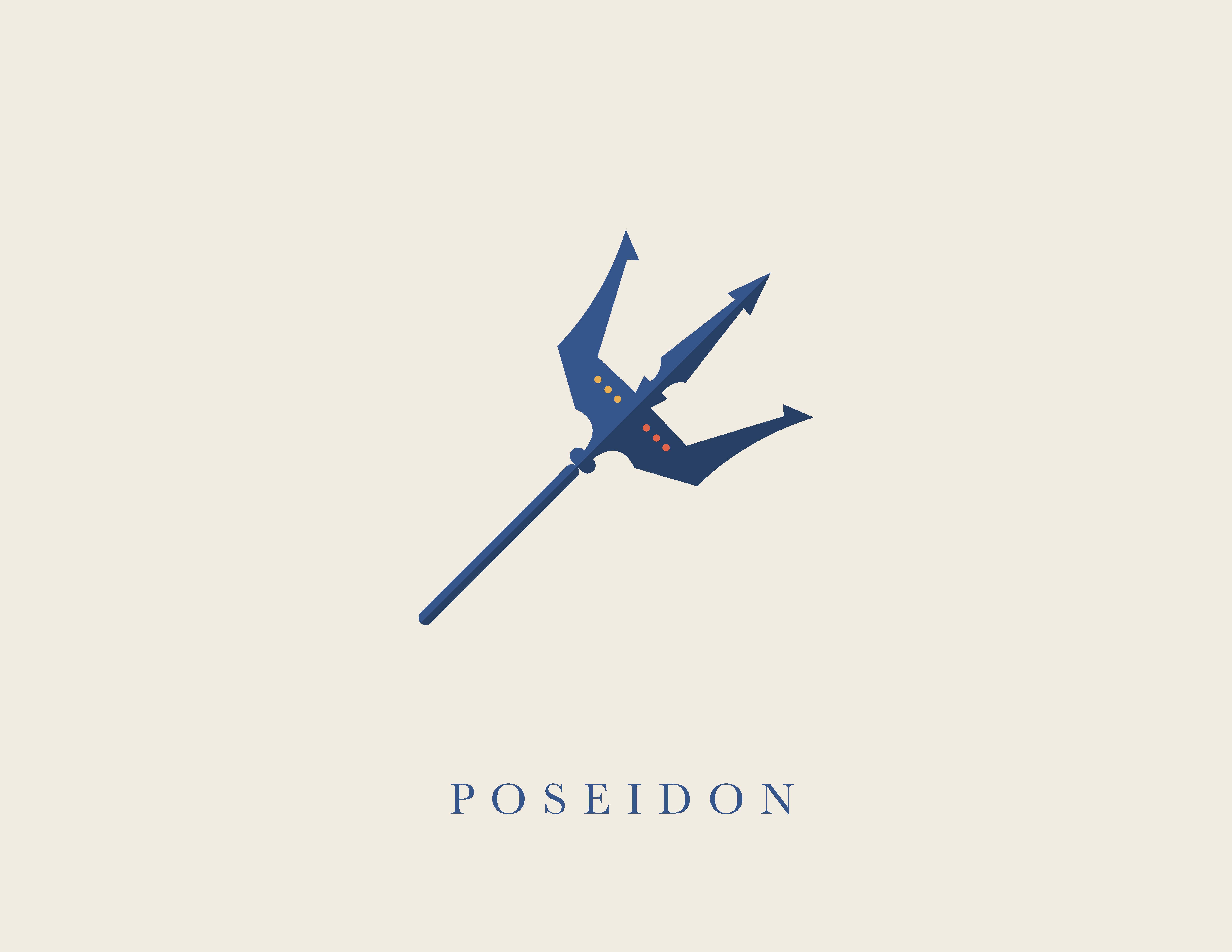 Poseidon trident symbol