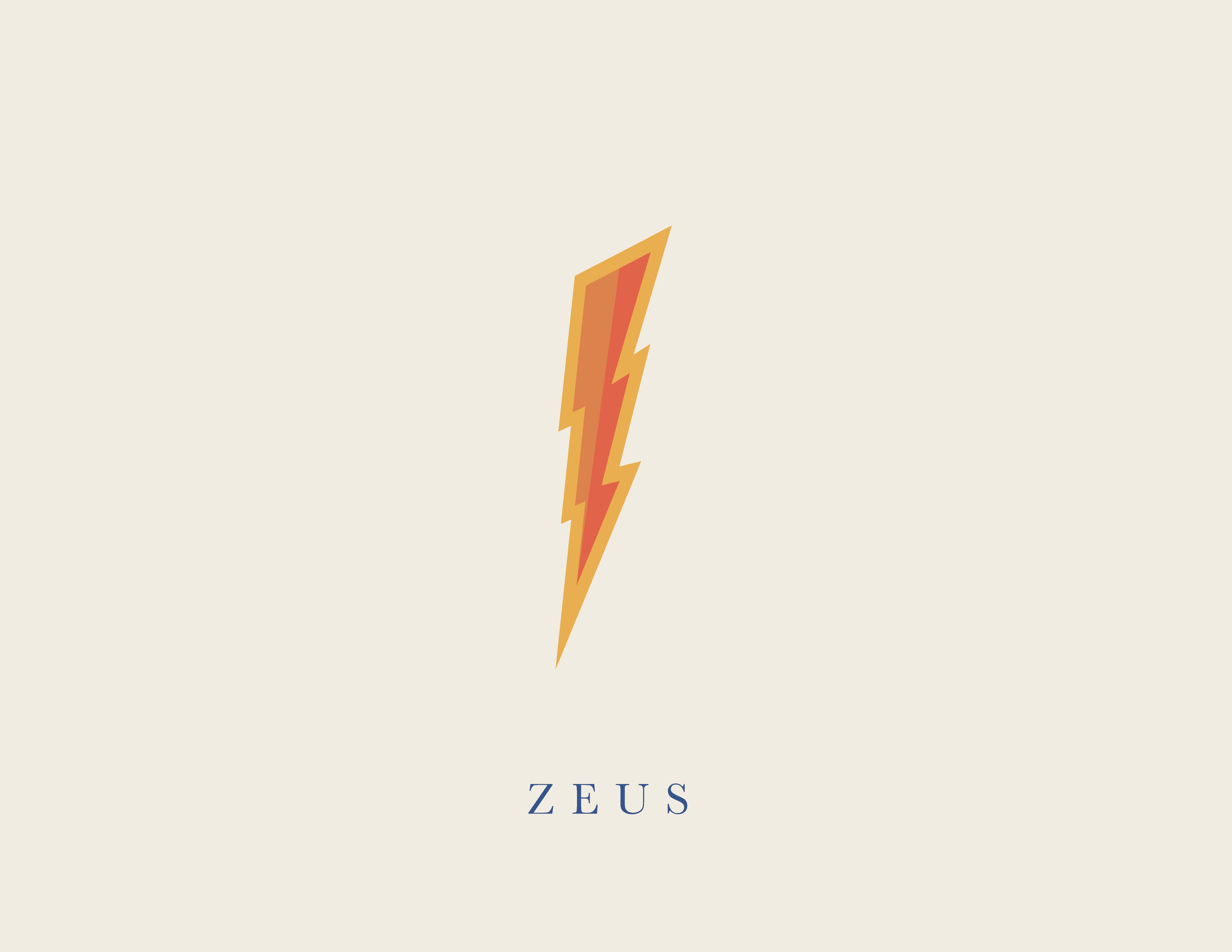 Zeus lightning bolt symbol