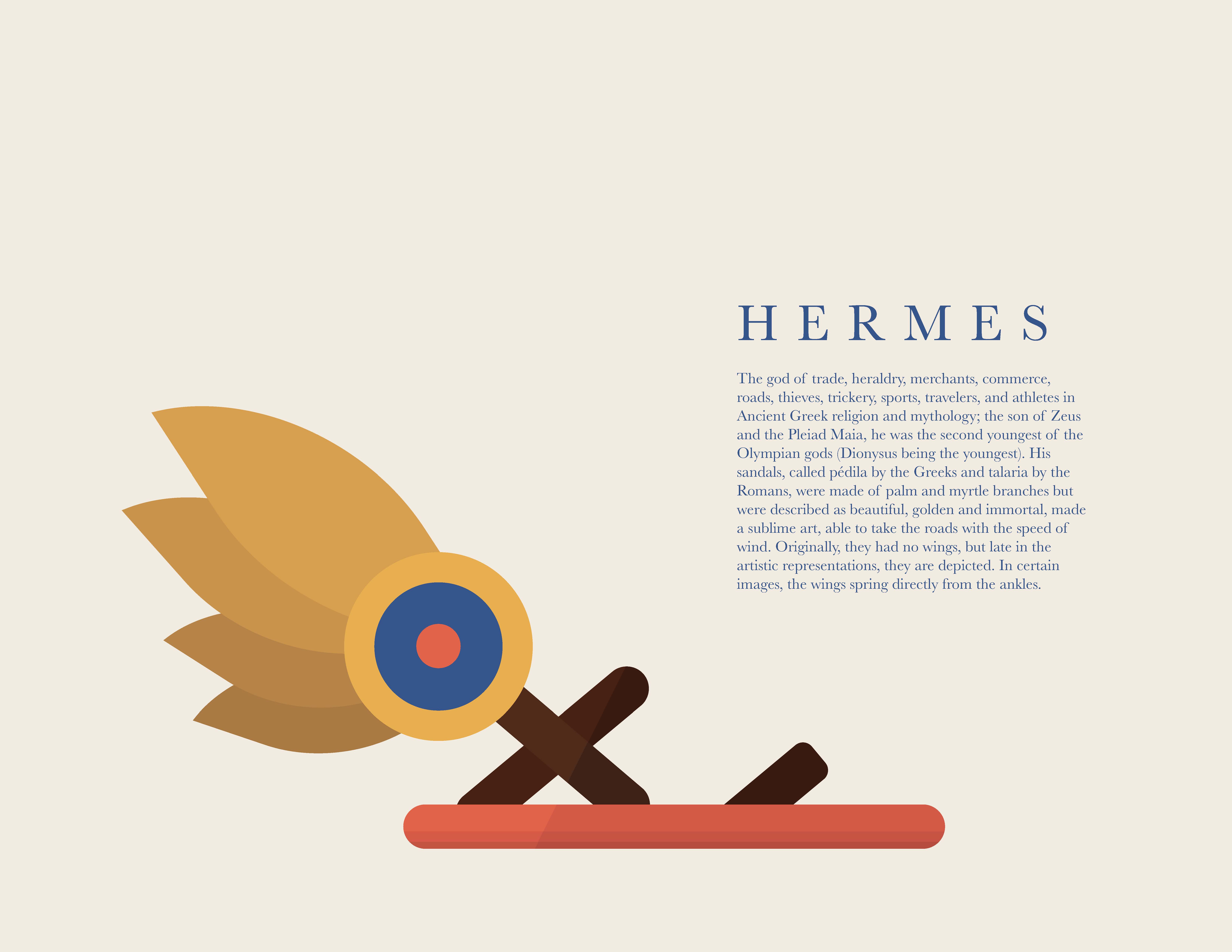 Hermes winged sandal and accompanying story