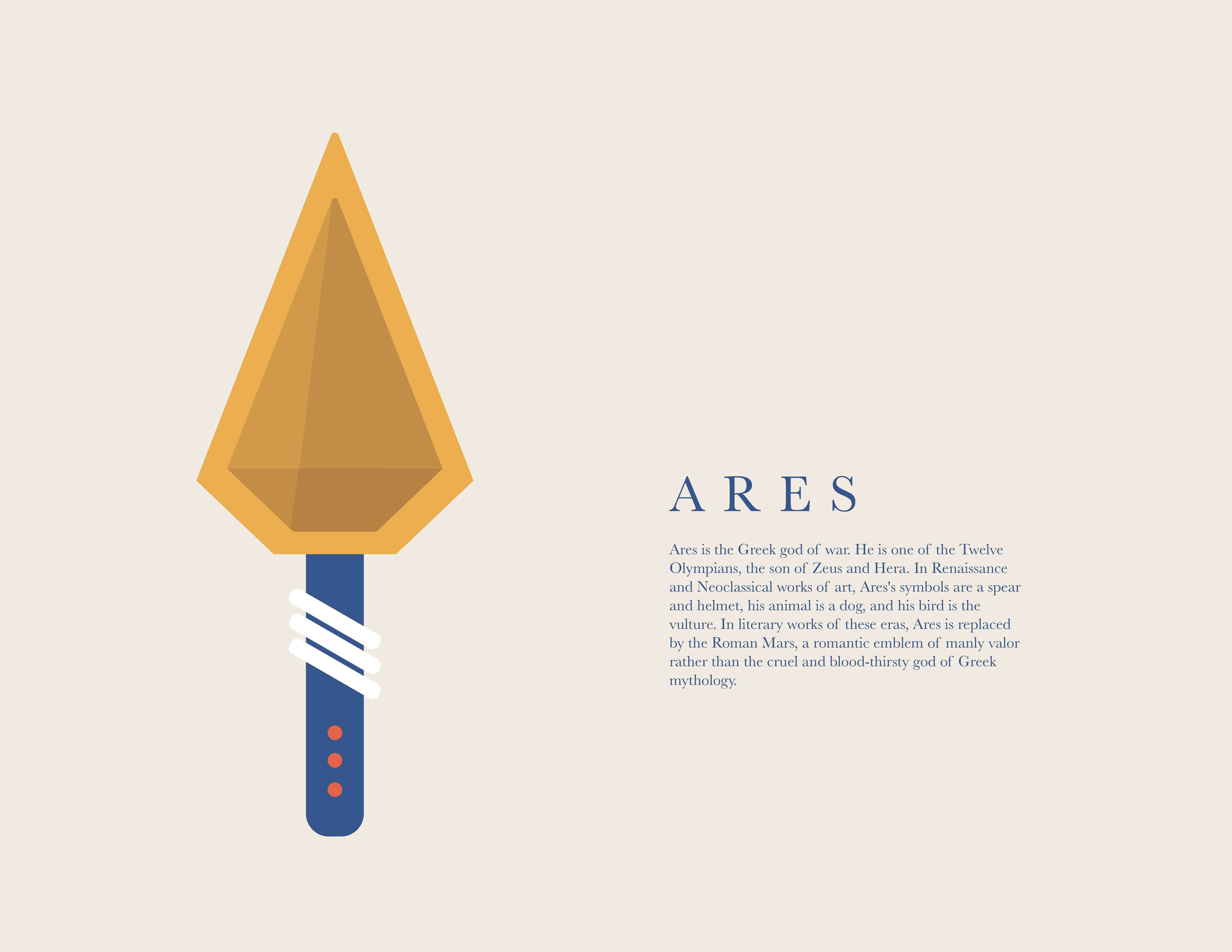 Ares spear and accompanying story